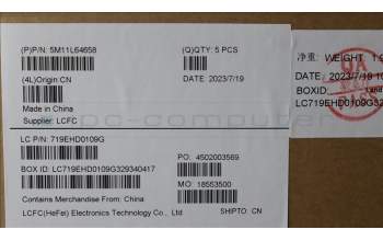Lenovo 5M11L64658 MECH_ASM KBD W C ENG BKLT LTN WW USGY