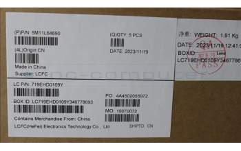 Lenovo 5M11L64690 C-Cover with keyboard, Hungarian, Grey, Backlight, WWAN, UK