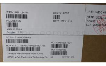 Lenovo 5M11L64744 C-Cover with keyboard, Swedish/Finnish, Grey, Backlight, WWAN, UK