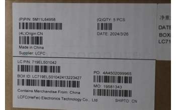 Lenovo 5M11L64958 MECH_ASM FRU KB CCV GRE (CHY) US BK