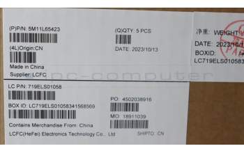 Lenovo 5M11L65423 MECH_ASM FRU KB CCV UKR BL(LTN) US BK