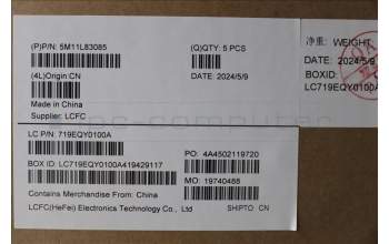 Lenovo 5M11L83085 MECH_ASM KBDBZL,EST,WL,BK/GY,CHY