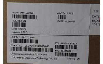 Lenovo 5M11L83200 MECH_ASM KBDBZL,EURO ENG,WW,BK/GY,SRX