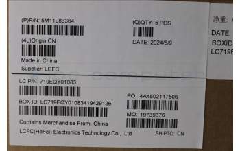 Lenovo 5M11L83364 MECH_ASM KBDBZL,LA SPA,WW,BK/BZ,SRX