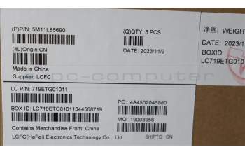 Lenovo 5M11L85690 C-Cover with keyboard, French, Black, US