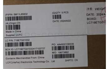 Lenovo 5M11L85832 C-Cover with keyboard, Turkish, Black, UK