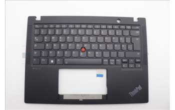 Lenovo 5M11L85934 C-Cover with keyboard, German, Black, Backlight, UK