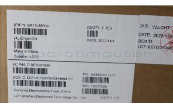 Lenovo 5M11L85936 MECH_ASM BL KB BK MG GER LTN