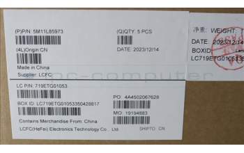 Lenovo 5M11L85973 C-Cover with keyboard, Italian, Black, Backlight, UK