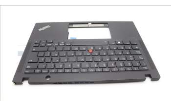 Lenovo 5M11L85991 C-Cover with keyboard, Spanish LA, Black, Backlight, UK