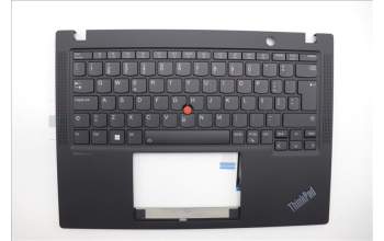Lenovo 5M11L86016 C-Cover with keyboard, Portuguese, Black, Backlight, UK