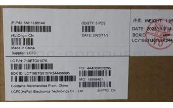 Lenovo 5M11L86144 C-Cover with keyboard, Estonian, Black, Backlight, WWAN, UK