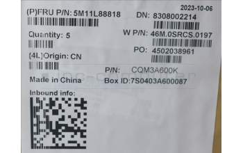 Lenovo 5M11L88818 MECH_ASM WW C-Cvr+FRA KB ASM,CHY