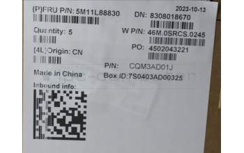 Lenovo 5M11L88830 MECH_ASM WW C-Cvr+NOR KB ASM,CHY