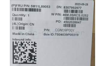 Lenovo 5M11L89053 MECH_ASM WW C-Cvr+NORDIC KB ASM,SRX