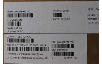 Lenovo 5M11L92230 MECH_ASM FRU KB CCV ENG (LTN) US BK