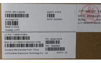 Lenovo 5M11L92259 MECH_ASM FRU KB CCV GER (SRX) UK BK