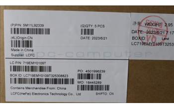 Lenovo 5M11L92339 MECH_ASM FRU KB CCV THAI (SRX) US BK