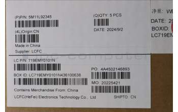 Lenovo 5M11L92345 MECH_ASM FRU KB CCV IND ENG (CHY) US BK