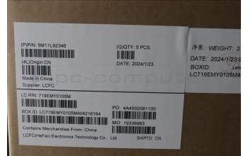 Lenovo 5M11L92346 MECH_ASM FRU KB CCV IND ENG (LTN) US BK