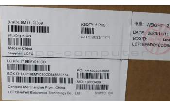 Lenovo 5M11L92369 MECH_ASM FRU KB CCV ENG (CHY) US AG