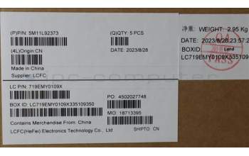 Lenovo 5M11L92373 MECH_ASM FRU KB CCV 058 FRA (CHY) UK AG