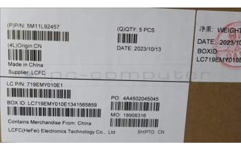 Lenovo 5M11L92457 MECH_ASM FRU KB CCV EURO ENG (CHY) US AG