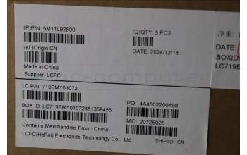 Lenovo 5M11L92590 MECH_ASM FRU KB CCV TUR BL (CHY) UK BK