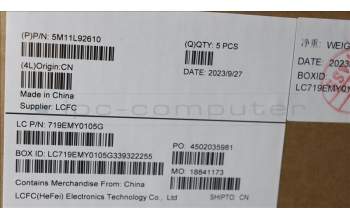 Lenovo 5M11L92610 MECH_ASM FRU KB CCV JPN BL (CHY) JP BK