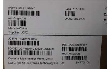 Lenovo 5M11L92646 MECH_ASM FRU KB CCV UKR BL (CHY) US BK