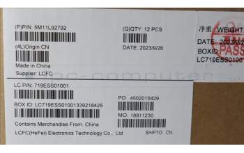 Lenovo 5M11L92792 Lenovo LCD Module,16\'\',WQUXGA,Non-Touch,Anti-reflection, Anti-smudge,OLED,400nit,100%DCI-P3,w/5MP&IR Camera