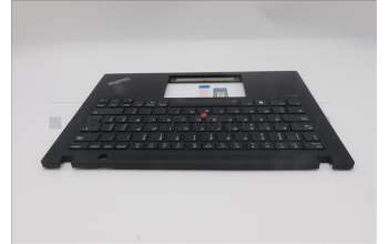 Lenovo 5M11L92806 C-Cover with keyboard, Belgian, Black, Backlight, UK