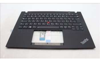 Lenovo 5M11L92852 C-Cover with keyboard, German, Black, Backlight, UK