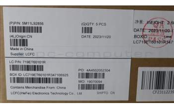 Lenovo 5M11L92856 MECH_ASM KBD w/CVR GRE BL (SUN) US BK