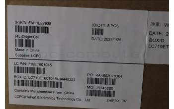 Lenovo 5M11L92938 C-Cover with keyboard, UK English, Black, Backlight, UK