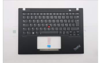 Lenovo 5M11L92958 C-Cover with keyboard, Belgian, Black, Backlight, WWAN, UK
