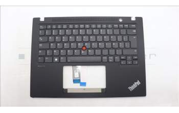 Lenovo 5M11L92960 C-Cover with keyboard, Belgian, Black, Backlight, WWAN, UK