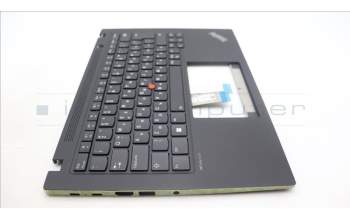 Lenovo 5M11L92966 C-Cover with keyboard, Bulgarian, Black, Backlight, WWAN, UK