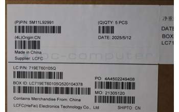 Lenovo 5M11L92991 C-Cover with keyboard, US English Euro, Black, Backlight, WWAN, US