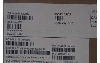 Lenovo 5M11L93012 C-Cover with keyboard, Hebrew, Black, Backlight, WWAN, US