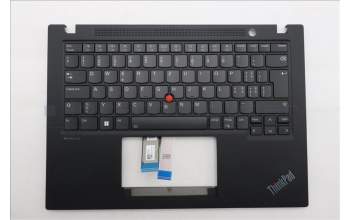Lenovo 5M11L93073 C-Cover with keyboard, Switzerland, Black, Backlight, WWAN, UK