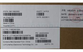 Lenovo 5M11M02583 Group GR WWAN D COVER+SCREW