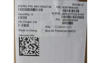 Lenovo 5M11M02736 MECH_ASM FRU KBY BKLT India ENG W/C DFN