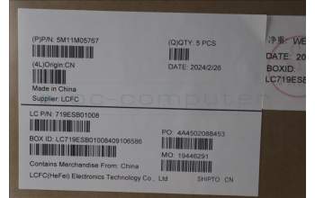 Lenovo 5M11M05767 MECH_ASM KBD BZL,WL,FPR,BK,CHY,DEN