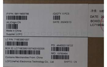 Lenovo 5M11M05786 MECH_ASM KBD BZL,WL,FPR,BK,CHY,RUS