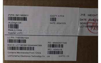 Lenovo 5M11M05831 MECH_ASM KBD BZL,WL,FPR,BK,SRX,UK