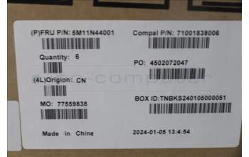 Lenovo 5M11N44001 MIDDLE_FRAME_ASSY_TS_LUNA_GREY