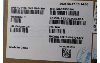 Lenovo 5M11N44301 FRU, MECH_ASM,FF stand,M9-6P