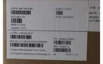 Lenovo 5M11N61088 C-Cover with keyboard, USA English, Deep Black, FingerPrint Reader, WLAN, US