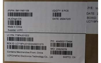 Lenovo 5M11N61109 C-Cover with keyboard, Swedish/Finnish, Deep Black, FingerPrint Reader, WLAN, UK